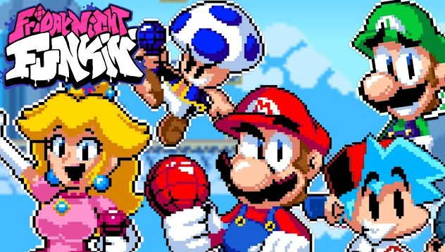 Super Mario Bros. Funkers FNF mod jogo online